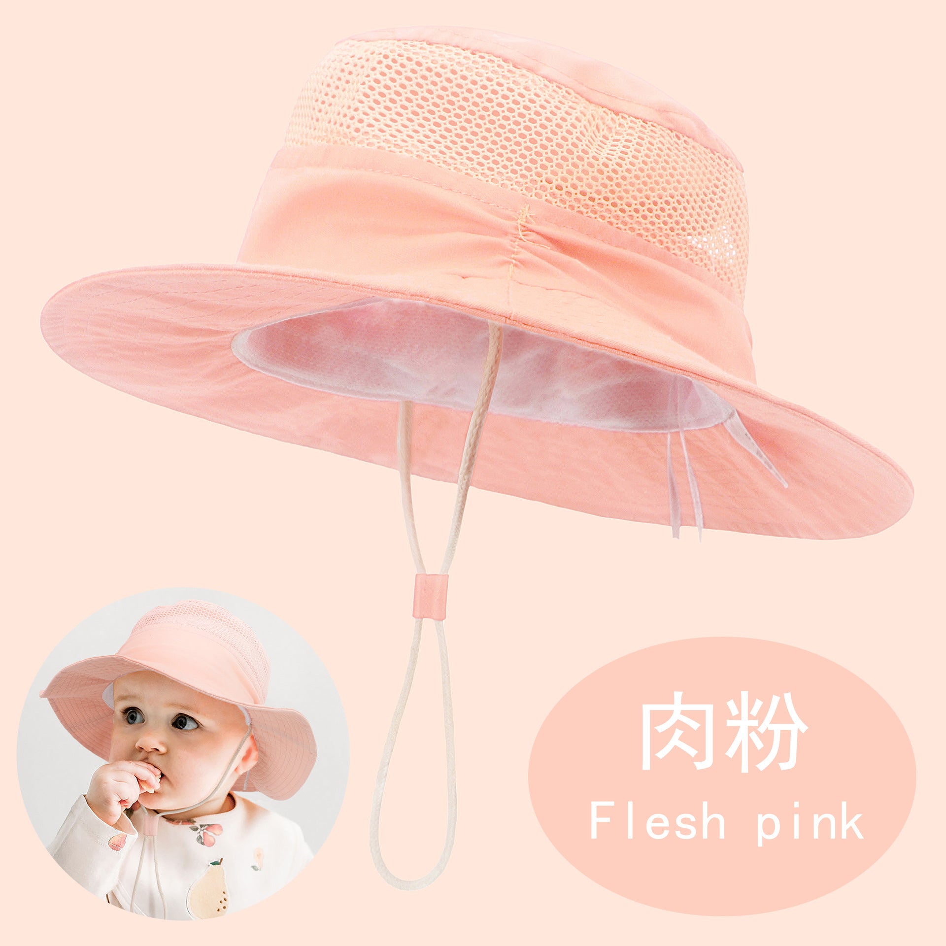 Wholesale Breathable Mesh Cartoon Dinosaur Print Outdoor Children's Sun Hat
